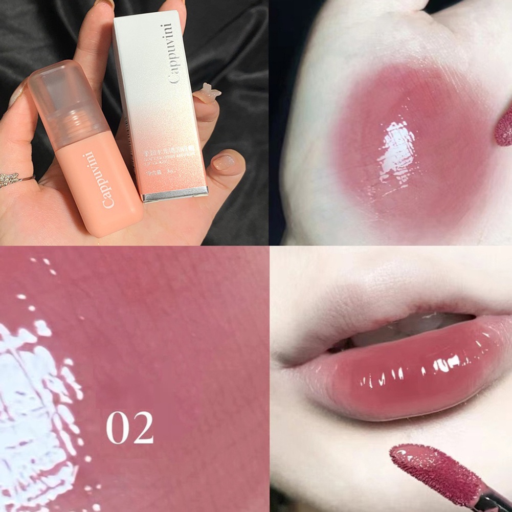 Cappuvini Hồng/Xanh Ống Môi Bùn Dưỡng Ẩm/Giao Phối Môi Tráng Men Không Dễ Phai Màu Son Bóng Nude Làm son Môi Firstonly