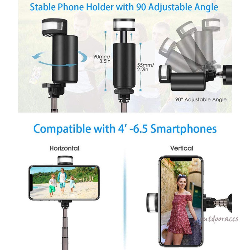 Gậy Chụp Ảnh Selfie Có Thể Tháo Rời Kết Nối Bluetooth Cho Điện Thoại | BigBuy360 - bigbuy360.vn