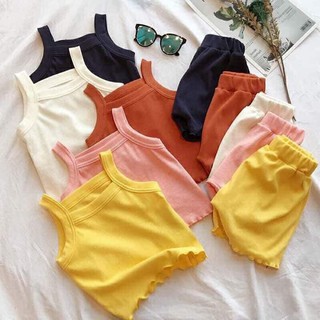 Quần áo trẻ em❤️FREESHIP❤️Bộ quần áo 2 dây dành cho bé gái QATE19
