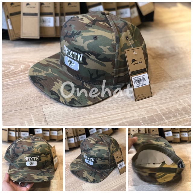 Nón Brxtn(codeMx2110) snapback vải camo lính Xịn