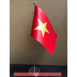 Cờ để bàn đế đơn inox