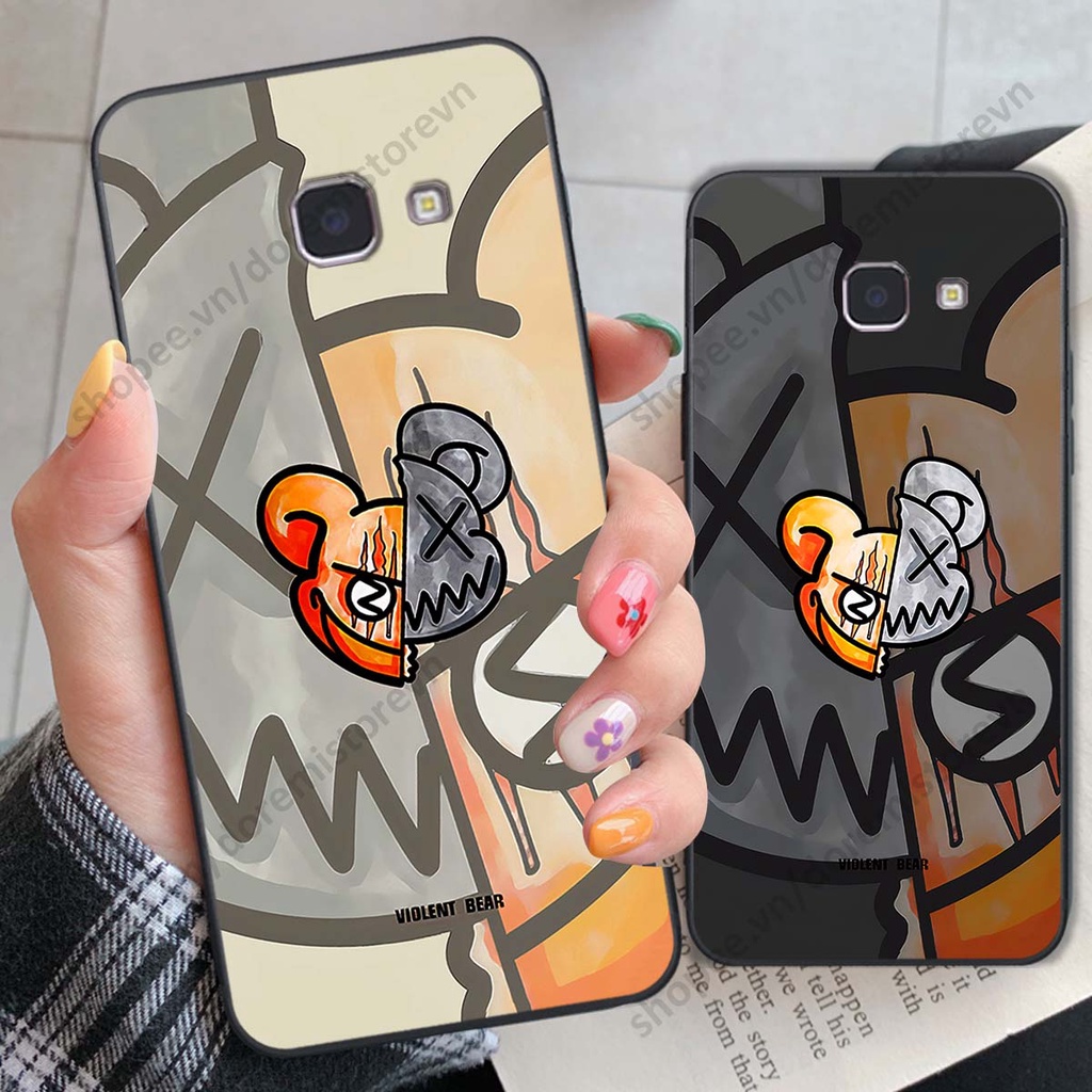 Ốp lưng Samsung J7 Prime hình kaws, kith, bear brick nổi 3D phong cách độc đáo