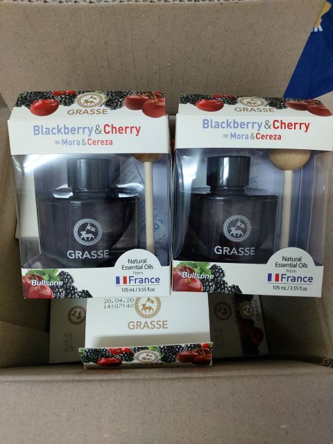 Nước Hoa Oto Cao Cấp Hương Dâu Đen Và Quả Anh Đào - BULLSONE GRASSE DIFFUSER- BLACKBERRY & CHERRY (105ML)