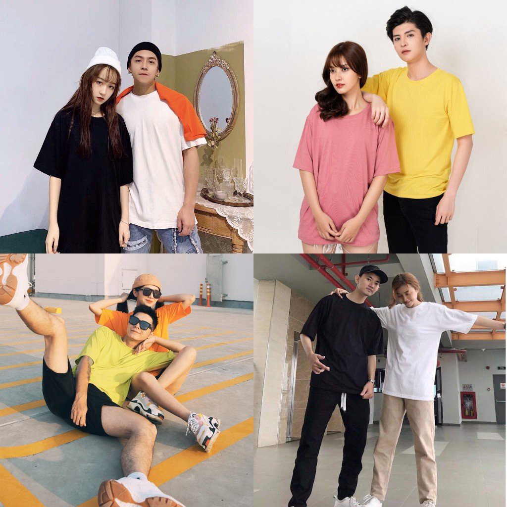 [Áo Hoodie Phản Quang CLIP & ẢNH THẬT] Áo thun trơn basic tay lỡ unisex nam nữ, chất cotton xịn, nhiều màu sắc - TTL01 [