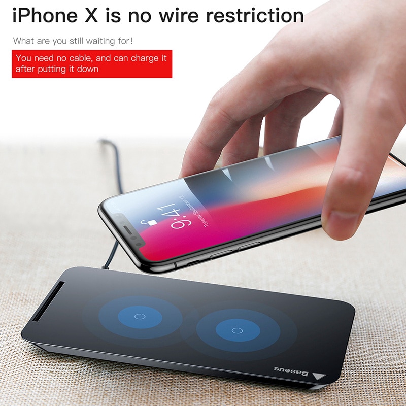 Bộ sạc không dây Baseus cho iPhone Xs / XR / 8 Samsung S9 / S8 Note8 /9