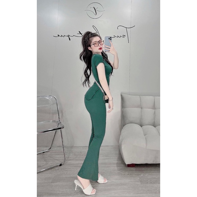 (HCM) Set bộ đồ thun gân siêu xinh - thời trang xịn xò , sang trọng cho các chị em KM FASHION