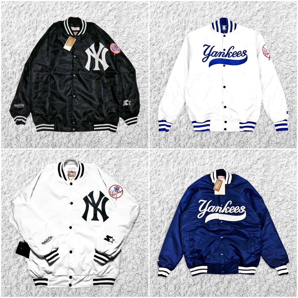 MLB Áo Khoác Bóng Chày Thêu Chữ NEW YORK NY YANKEES Cho Người Mới Bắt Đầu