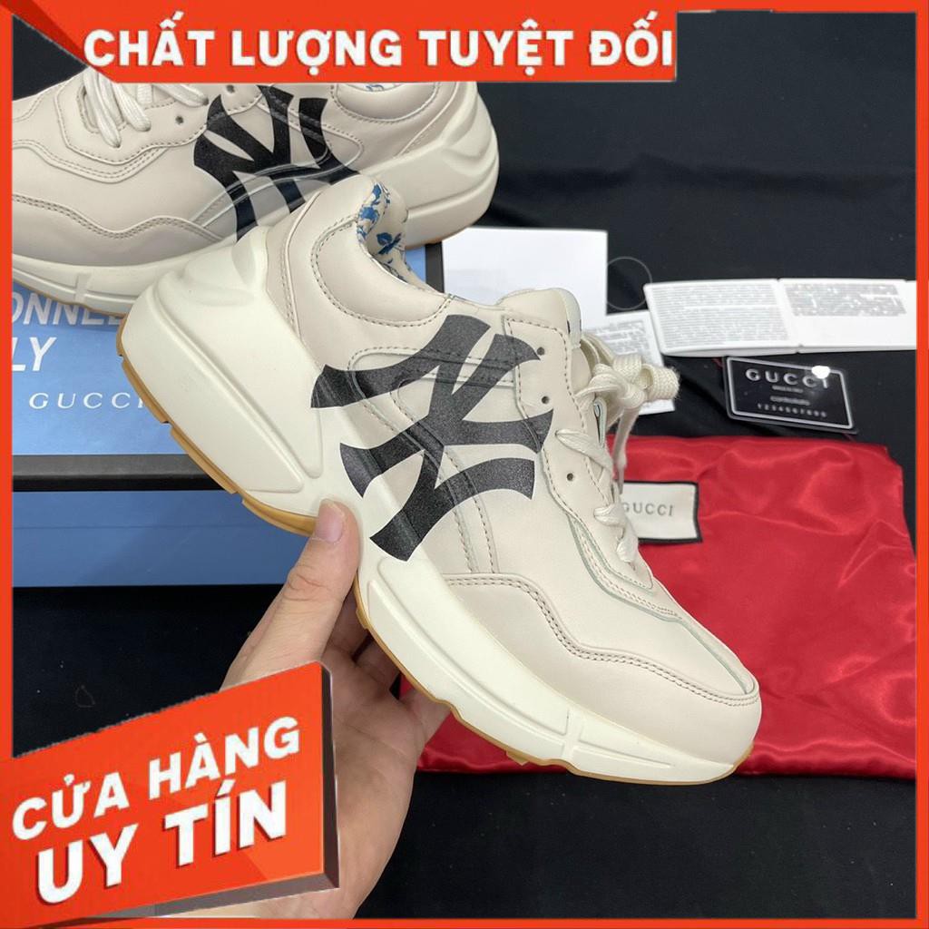 (FREESHIP + ẢNH THẬT 1.1) Giày Gucci NY đen Box xanh Full PK