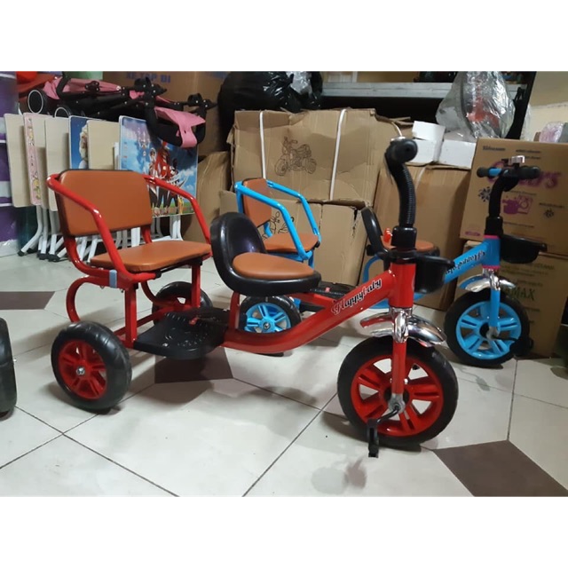XE ĐẠP XÍCH LÔ 2 GHẾ CHO BÉ .