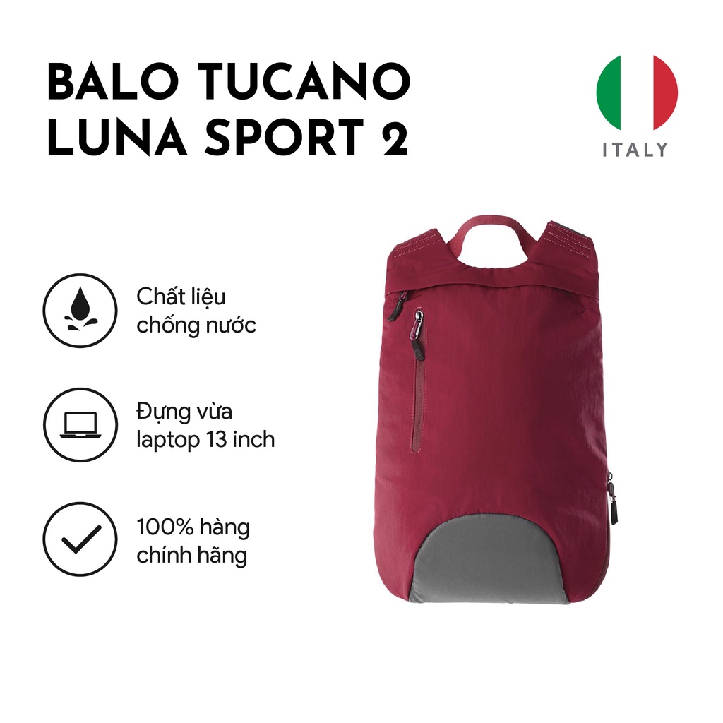 Balo Laptop/ Macbook Tucano Luna Sport 2 phong cách thể thao, năng động 13 inch