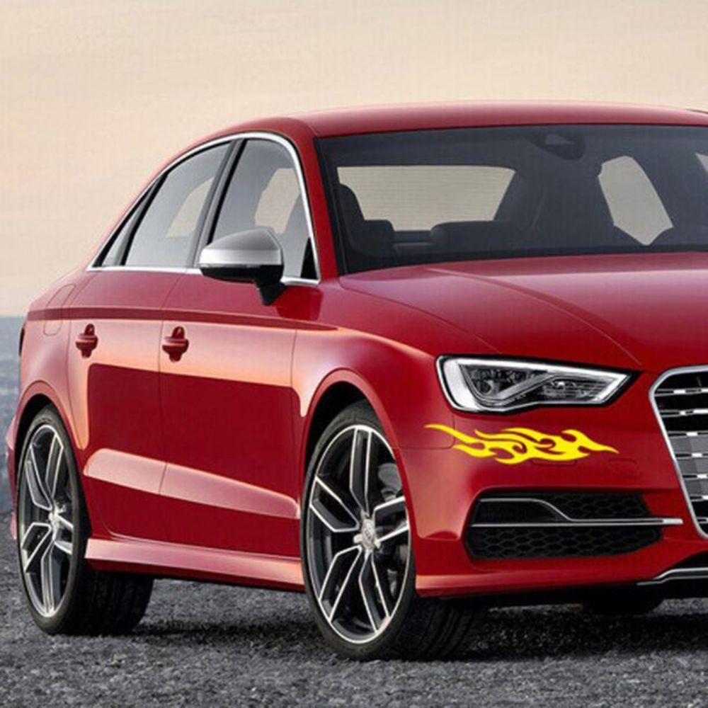 SUYO Bộ 2 Sticker Dán Xe Hơi Hình Ngọn Lửa