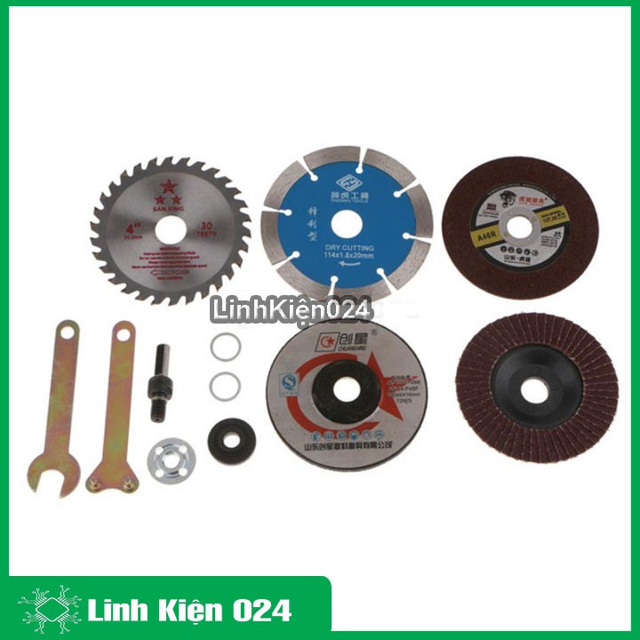 Combo dụng cụ tháo lắp và lưỡi cắt, mài đa năng