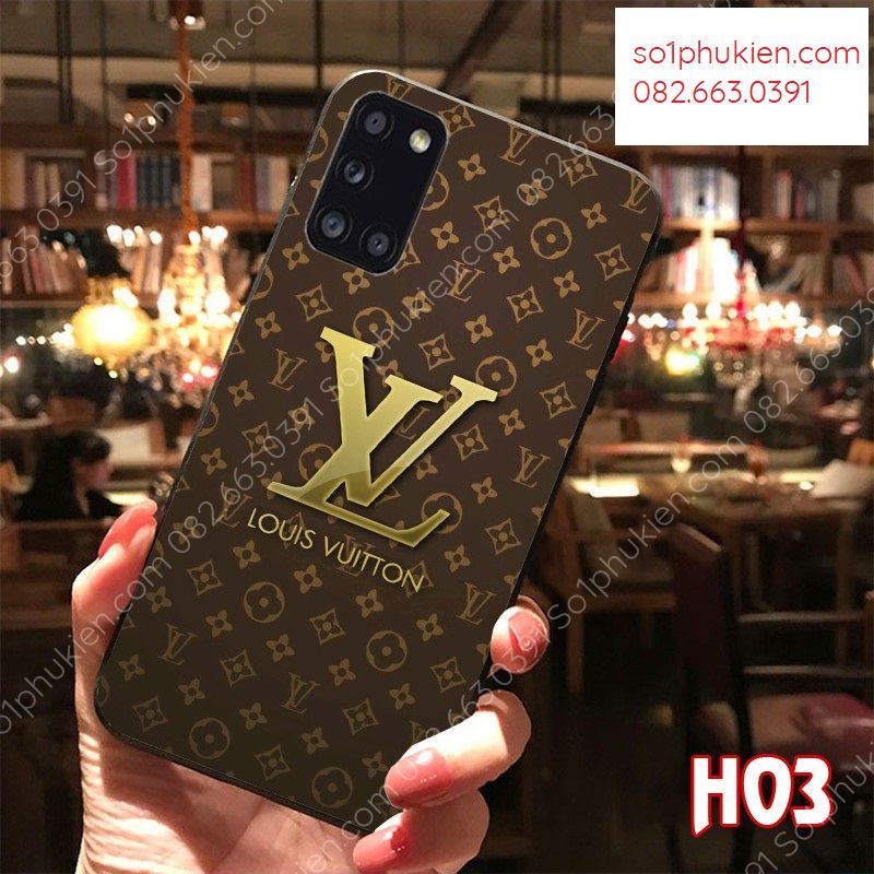 ỐP lưng SAMSUNG A31/ A51/ A71/ M51/ A12/ A30S/ A50/ A50S ép kính nano CHỐNG BỂ họa tiết LV bền đẹp