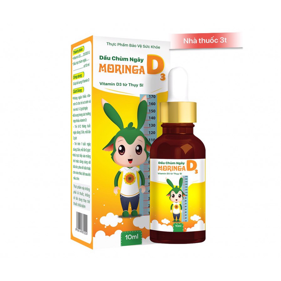 Dầu chùm ngây moringa D3- giúp trẻ cao lớn, chống còi xương và suy dinh dưỡng. | Thế Giới Skin Care