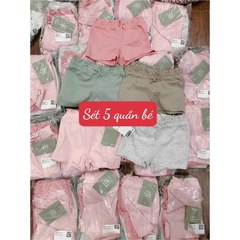 SET 5 QUẦN COTTON CHO BÉ GÁI