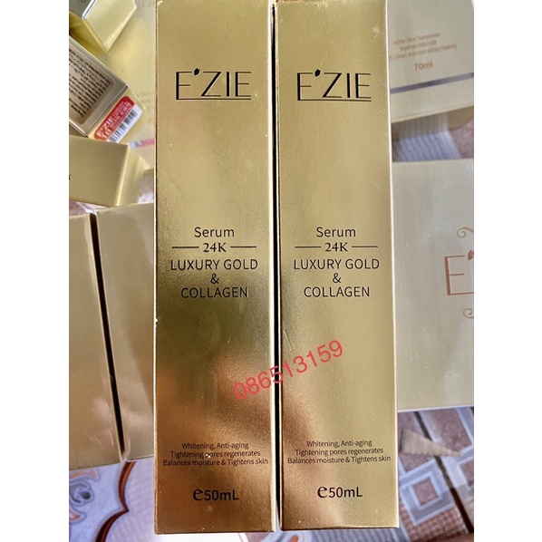 E'ZIE Serum dưỡng da cao cấp tinh chất vàng 24k & Collagen Ezie Luxury 50ml