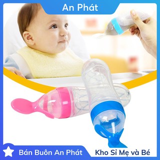 Bình thìa silicon, Bình sữa thìa hỗ trợ bé ăn dặm đa năng - Dung tích 90ml