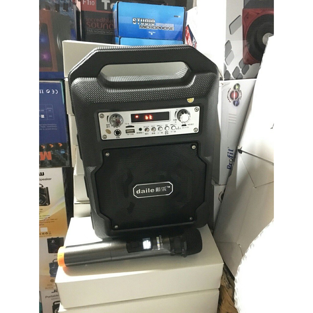 Loa vali kéo Daile S20 - Tặng kèm mic không dây UHF VỎ CHỐNG BỂ