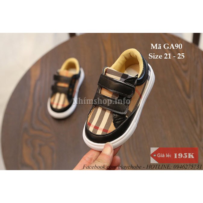 Giày trẻ em thời trang LIMIBABY họa tiết kẻ sọc phong cách năng động trẻ trung cho bé trai GA90