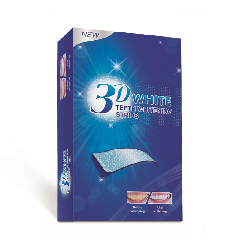 Full hộp Miếng dán Trắng răng 3D 5D White Teeth Whitening Stripss Smilekit hiệu quả sau 3 lần sử dụng