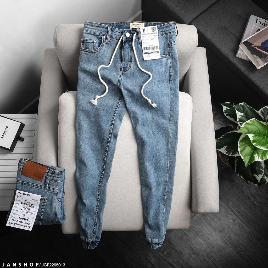Quần Jogger Chất Liệu Jean Thun Wash Bụi Bặm, Form Skinny Co Giãn, Tha Hồ Vận Động Suốt Ngày Dài Mà Vẫn Thoải Mái