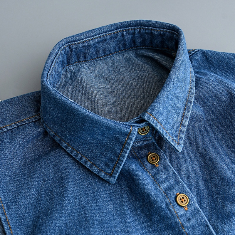 Cổ Áo Sơ Mi Denim Hình Vuông Thời Trang Dành Cho Nữ