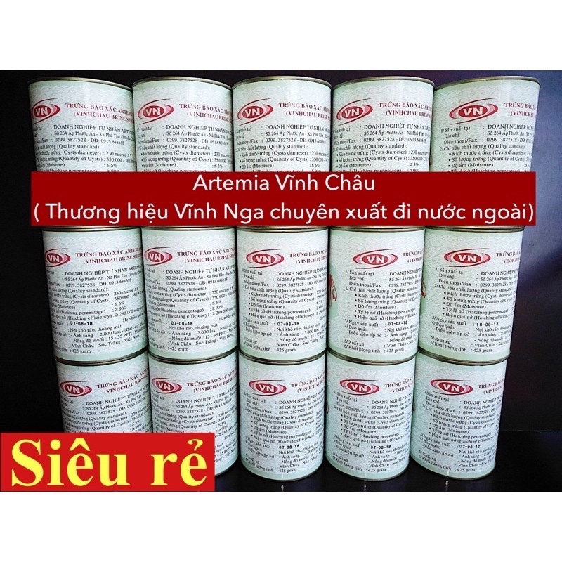 Artemia Vĩnh Châu 50gram (tặng kèm dụng cụ ấp)