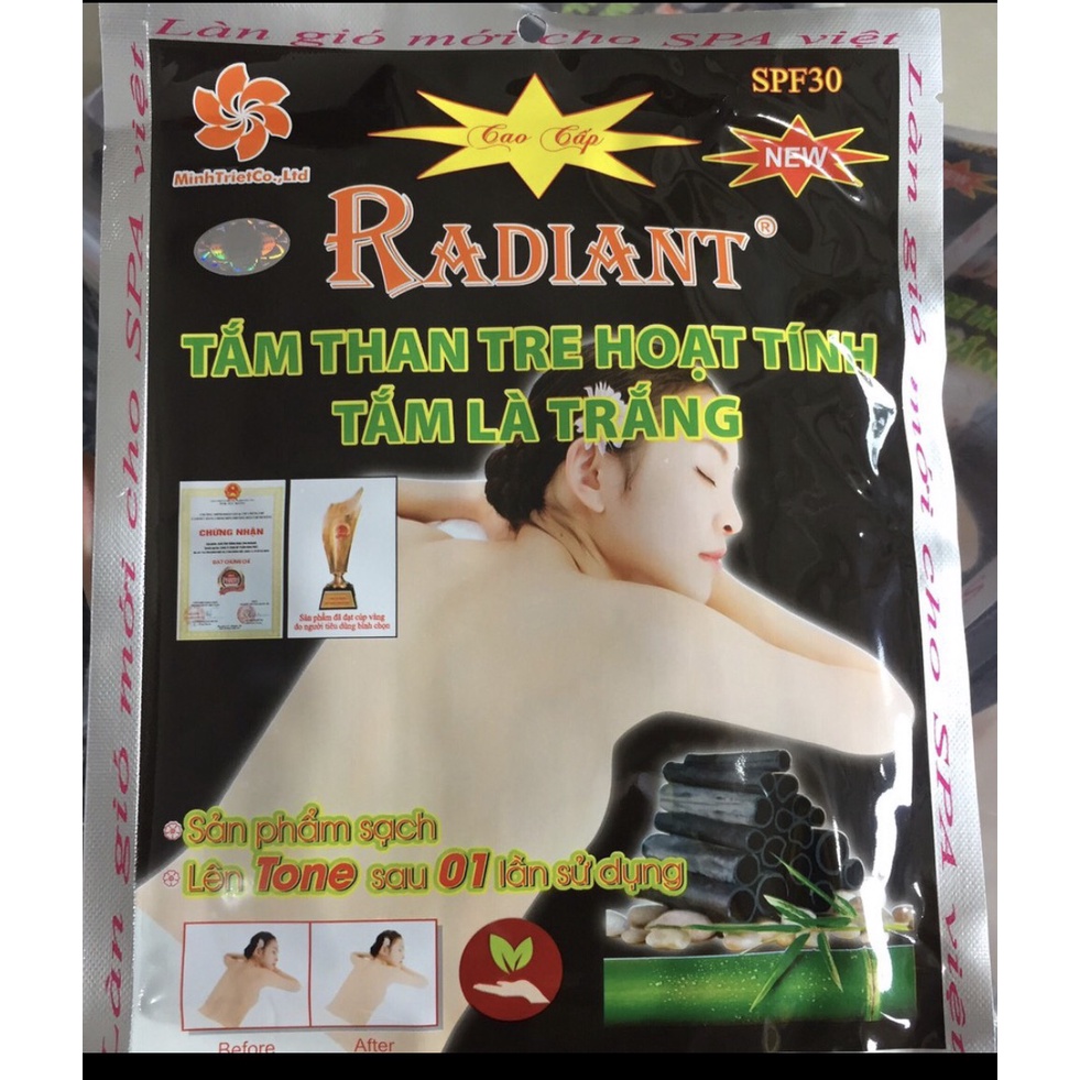 Radiant Tắm trắng than tre hoạt tính tắm là trắng