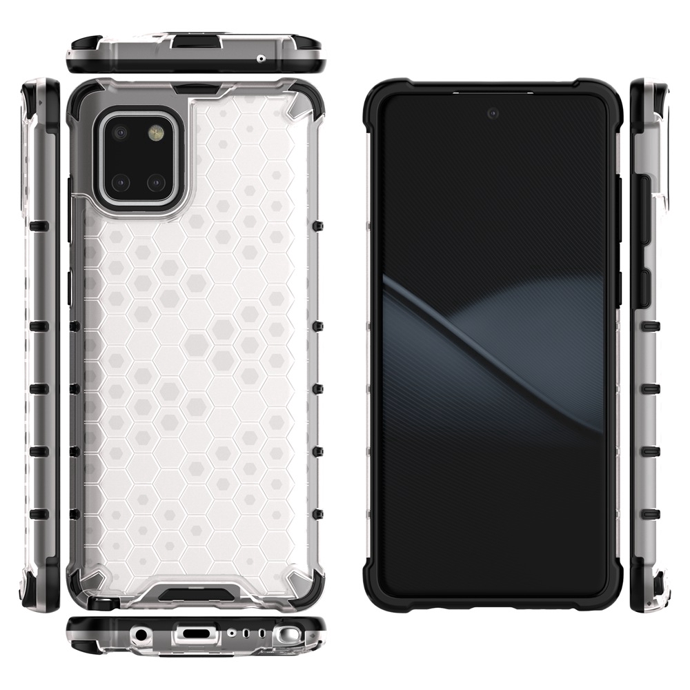Ốp điện thoại đa chất liệu trong suốt dạng giáp chống sốc cho Samsung Galaxy Note 10 Lite