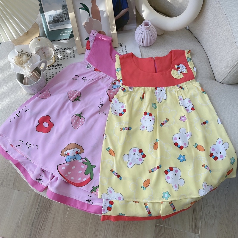 Bộ lanh lụa đẹp bé gái size đại từ 24kg-45kg❤️Bộ tole 2 da hàng thiết kế chất mềm mịn,ít nhăn, thấm mồ hôi