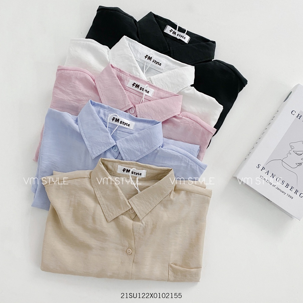 Áo sơ mi tay dài bo tay túi ngực, áo công sở thời trang ulzzang Hàn Quốc Fmstyle Saigon 21SU122X0102 | BigBuy360 - bigbuy360.vn