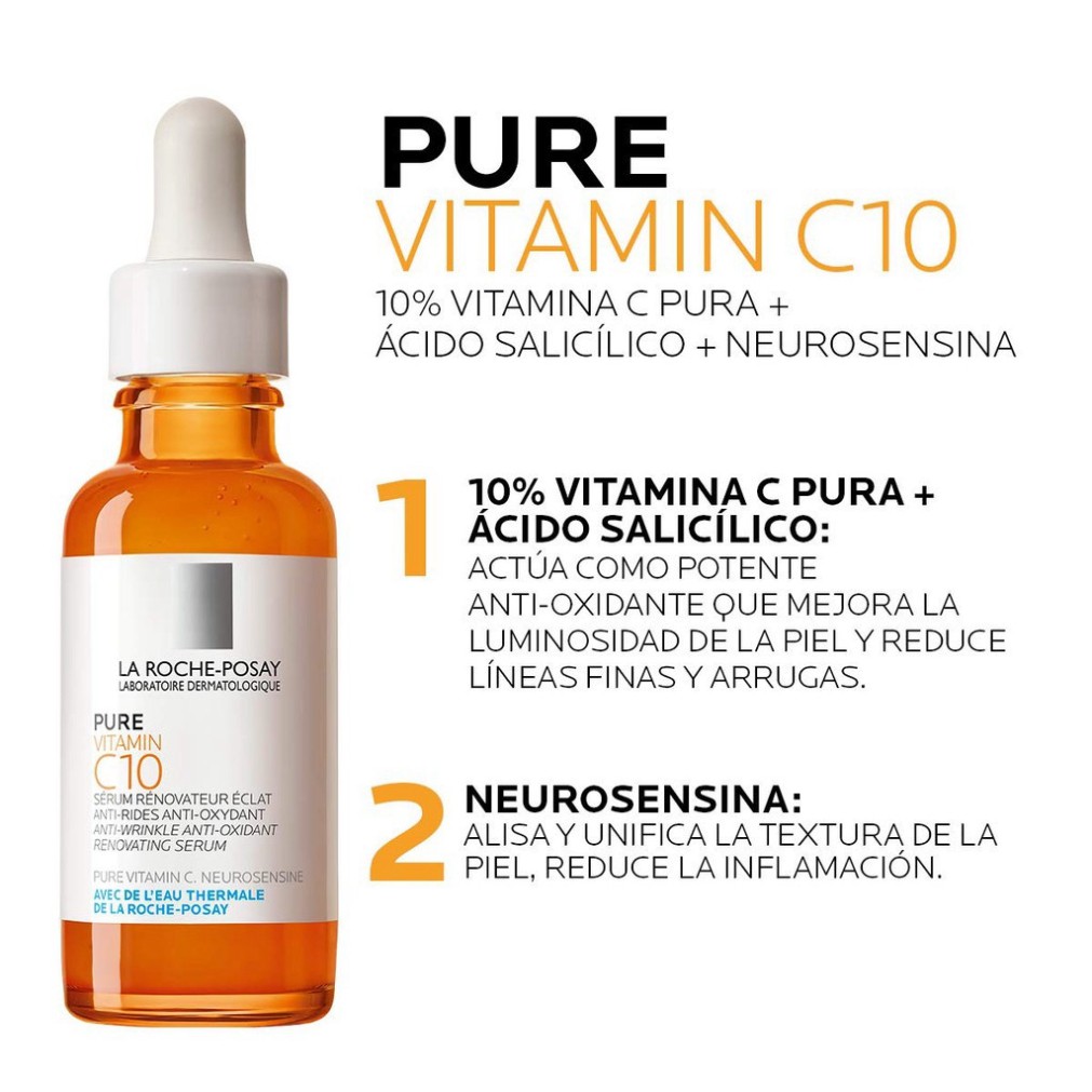 [CHÍNH HÃNG] La Roche Posay tinh chất hỗ trợ, cải thiện và làm sáng da Pure Vitamin C10 Serum 30ml