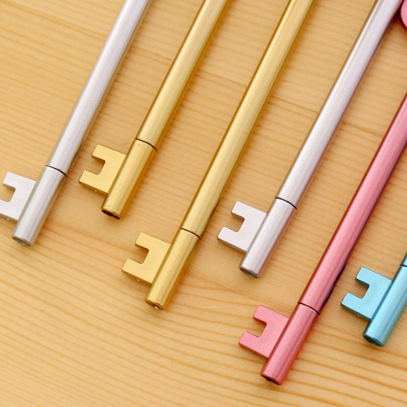 Bút Mực Gel Mực Đen Ngòi 0.5mm Hình Chìa Khóa Vintage