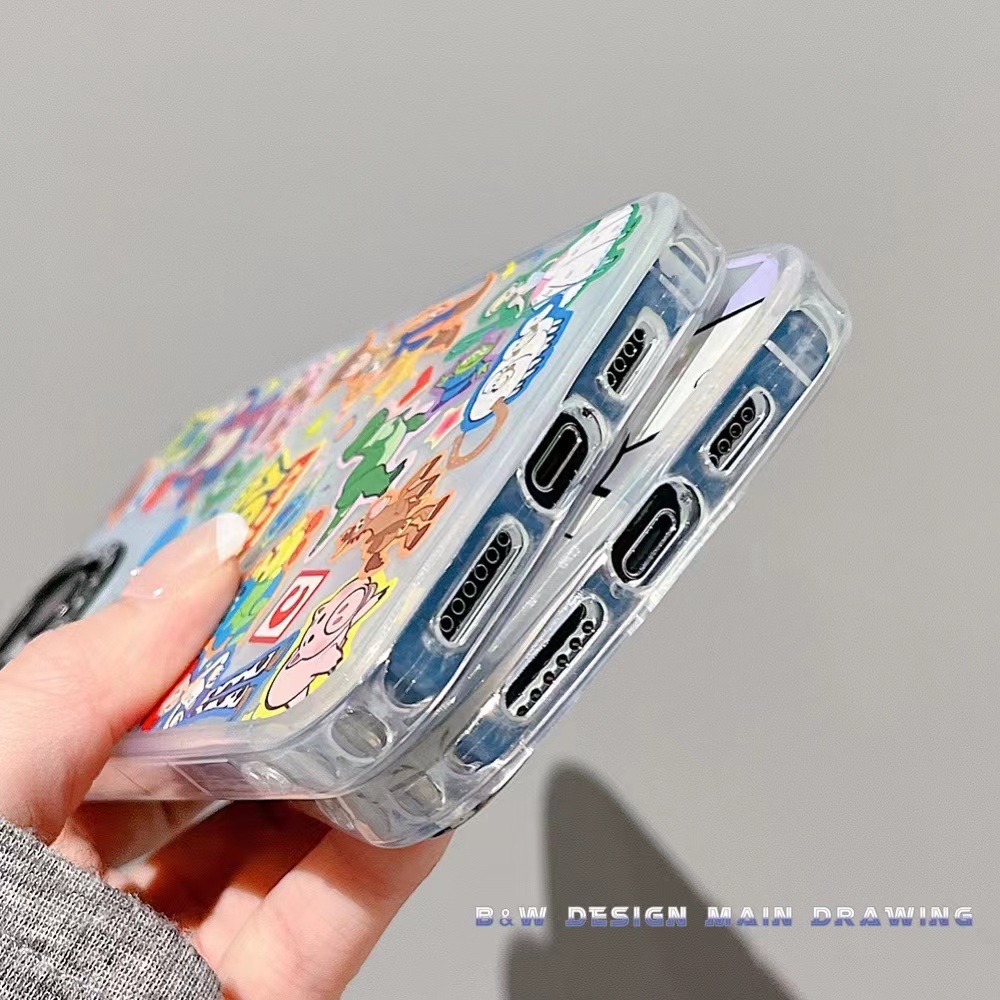 Ốp Điện Thoại Acrylic Dày Chống Sốc Hình Hoạt Hình Dễ Thương Cho iPhone 14 13 12 11 Pro MAX IX XS MAX XR