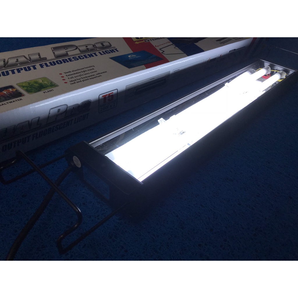 Đèn Led Máng Odyssea T5HO 2 Hàng Bóng Trắng. Đèn Trang Trí Bể Cá Cảnh, Bể Cá Rồng, Có Công Tắc Bật Tắt Đèn