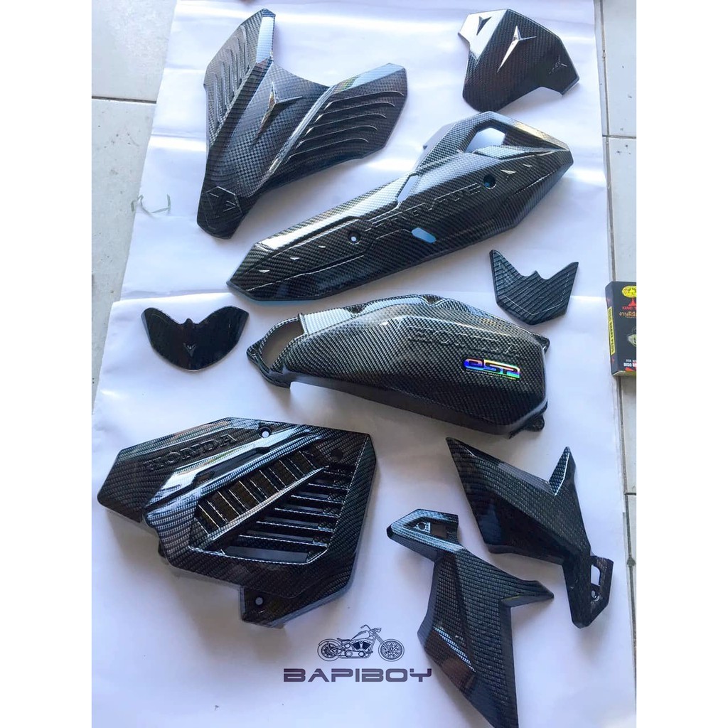 Ốp trang trí cacbon Air blade 2019