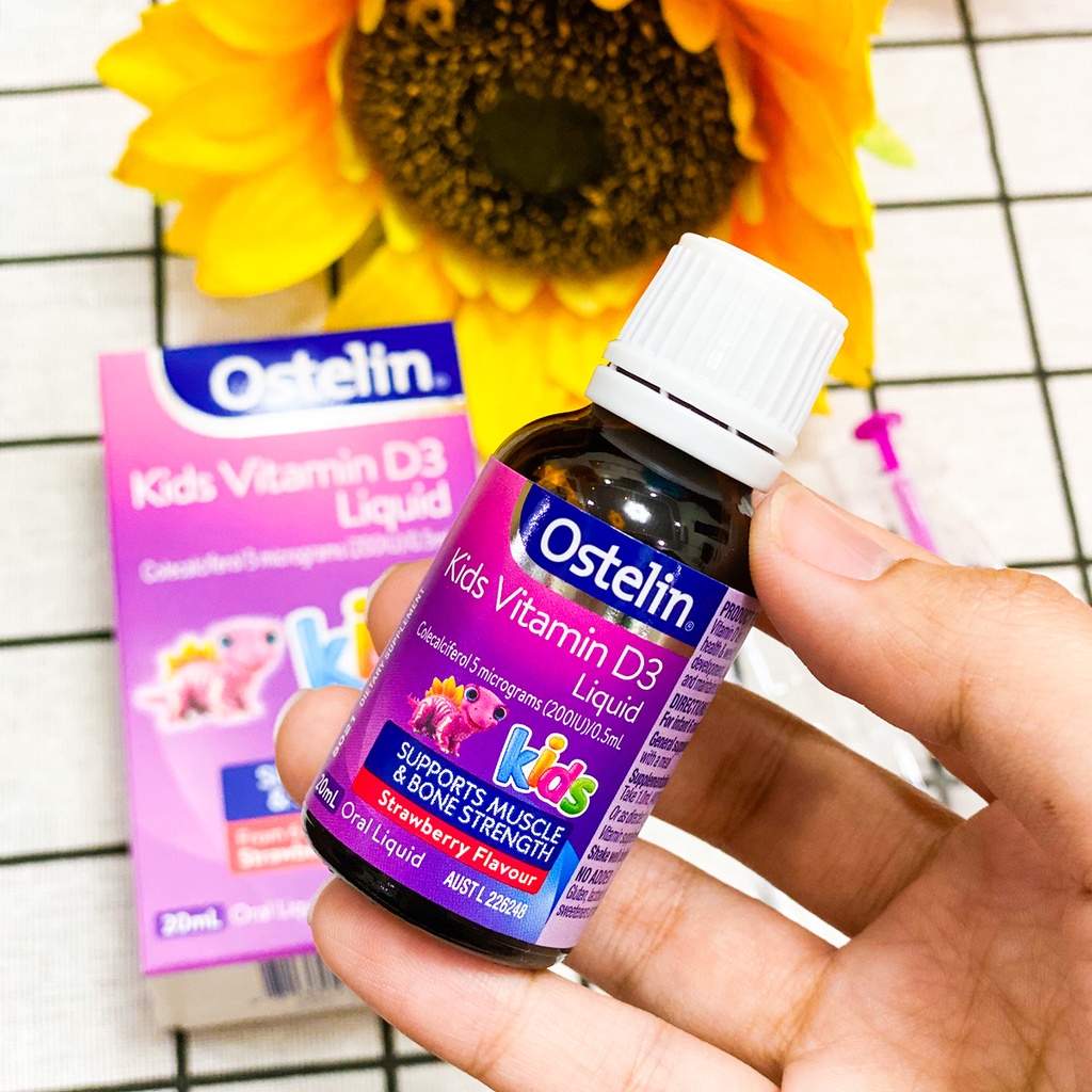 VITAMIN D3 OSTELIN Kid Của Úc Cho Bé Từ 6 Tháng Tuổi Lọ 20ml