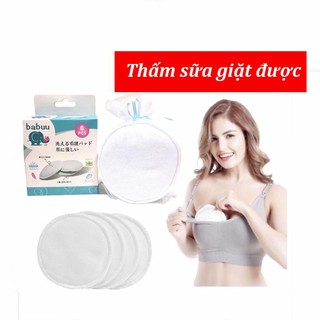 Miếng lót thấm sữa giặt được Babuu( hộp 8 miếng)