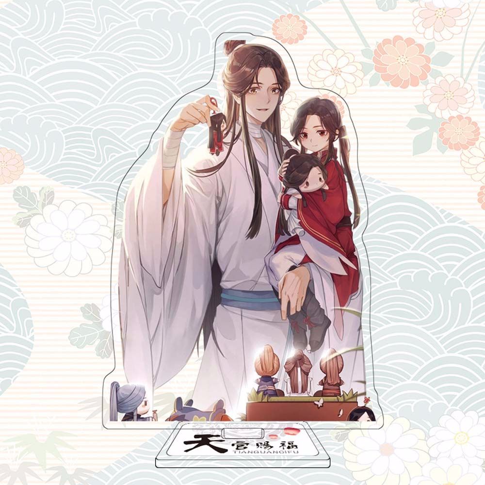 Mô hình nhân vật Tian Guan Ci Fu Xie Lian bằng acrylic dễ thương có giá đỡ trưng bày
