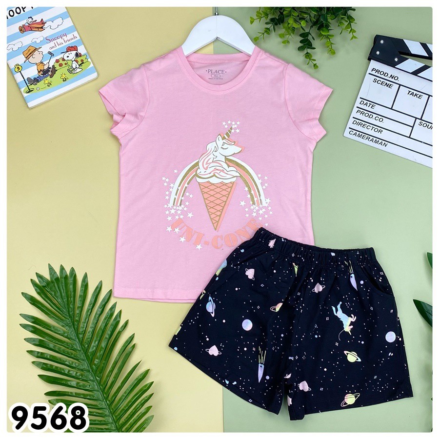 Bộ Ngắn Bé Gái Nhiều Mẫu Cho Bé Từ 17-45KG