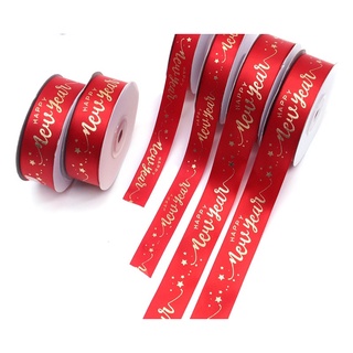 Cuộn Ruy Băng Trang Trí Tết 22 Mét HAPPY NEW YEAR NGÔI SAO