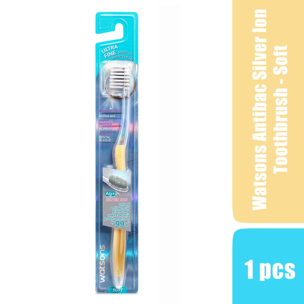 Bàn Chải Đánh Răng Watsons Antibac Ag+ Silver lon Toothbrush Soft Ion Bạc Kháng Khuẩn Tối Ưu 1 Cây