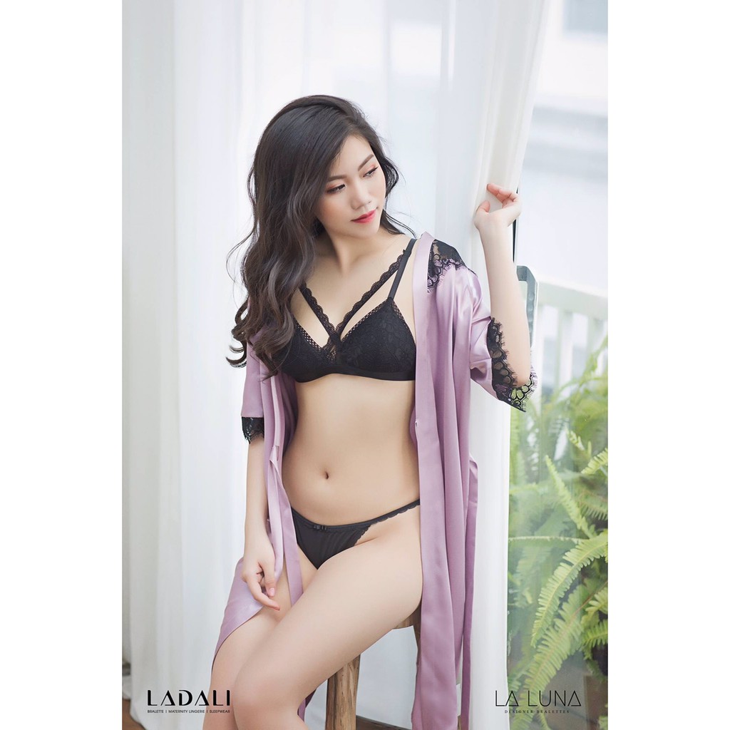 [HÀNG THIẾT KẾ] Áo Choàng Ngủ Lụa Cao Cấp Pha Ren - CN04 Thương Hiệu Ladali | BigBuy360 - bigbuy360.vn