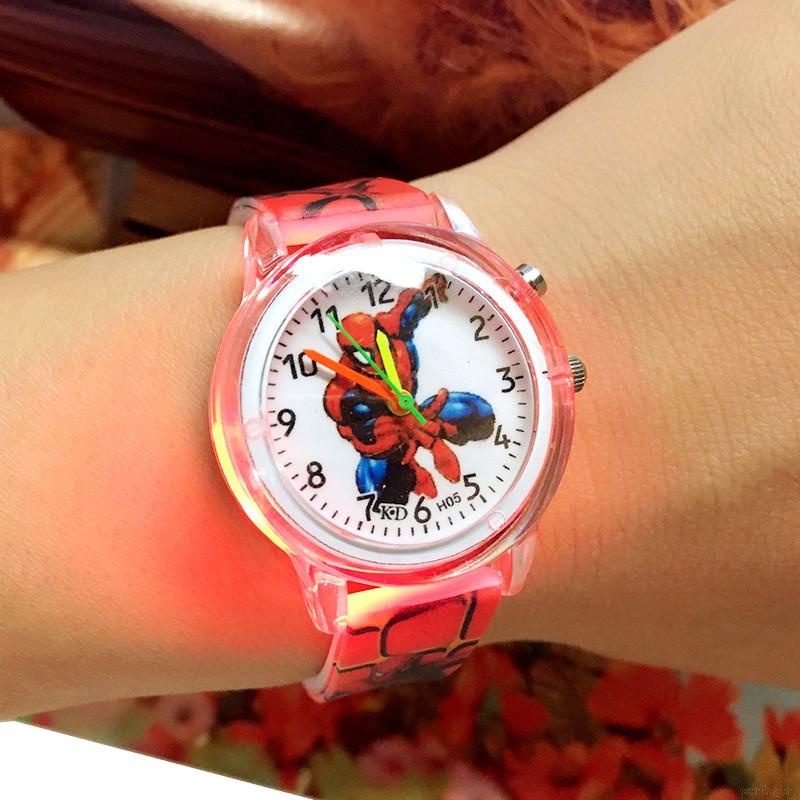 Hoạt Hình Đồng Hồ Đeo Tay Phát Sáng Nhiều Màu Cho Bé
