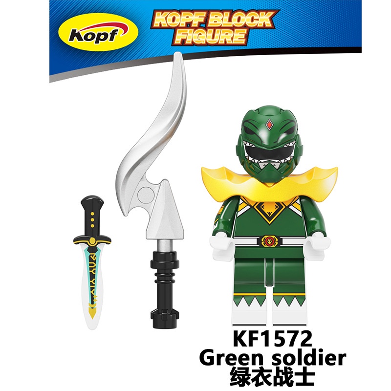 Minifigures 5 Anh Em Siêu Nhân Power Rangers KF6144 Đồ Chơi Lắp Ráp Mini Siêu Nhân Đỏ