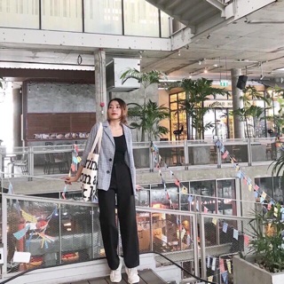 Quần ống rộng cát sạn dài