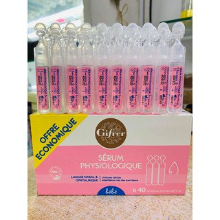 Nước muối sinh lí của Pháp Gifber 5ml x40 ống