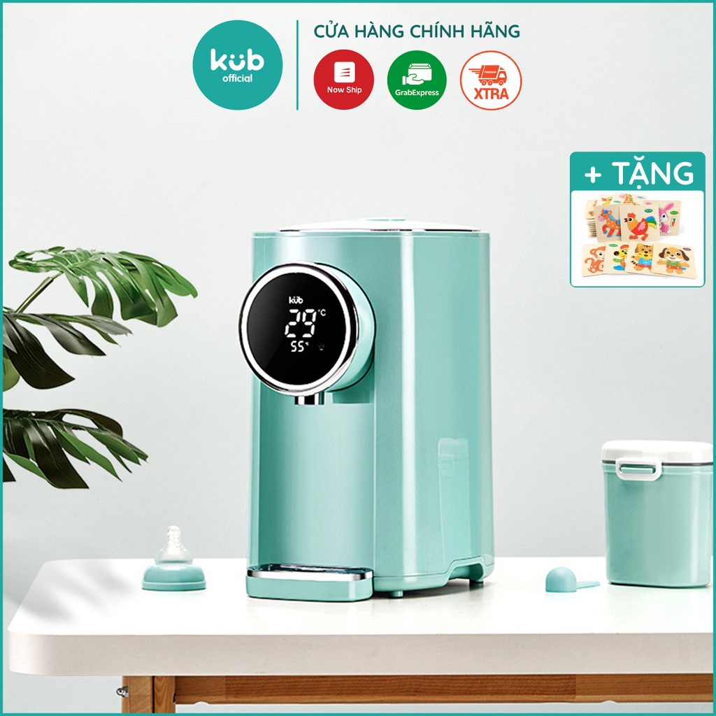 Máy đun nước và pha sữa thông minh KUB, máy hâm nước khử Clo chuẩn nhiệt độ dung tích 4.8 lít bảo hành 12 tháng
