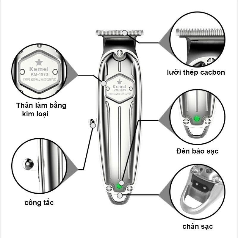 Tông Đơ Chấm Viền Chuyên Nghiệp Kemei 1973