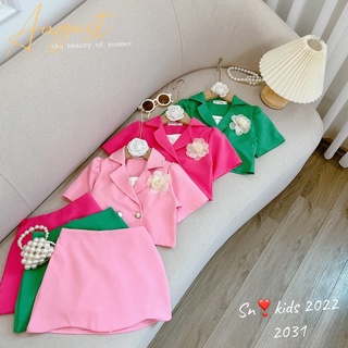 Set vest cộc 3 ct cho bé gái